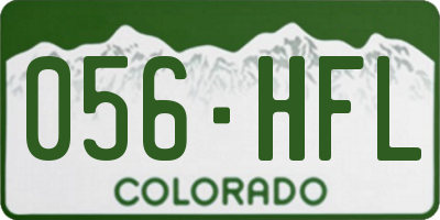 CO license plate 056HFL