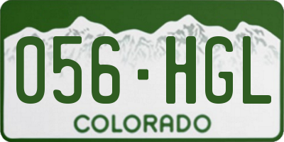 CO license plate 056HGL