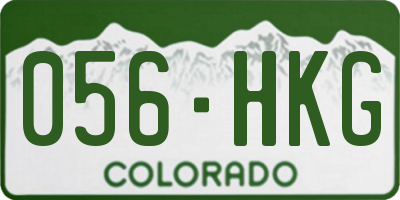 CO license plate 056HKG