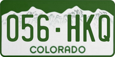 CO license plate 056HKQ