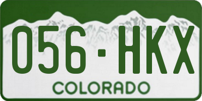 CO license plate 056HKX