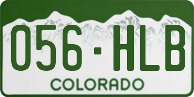 CO license plate 056HLB