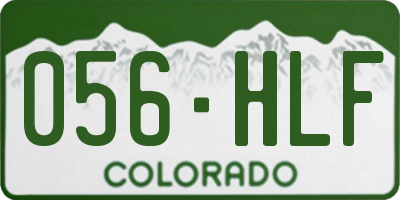 CO license plate 056HLF