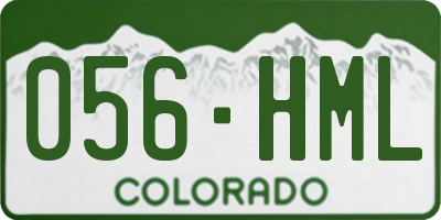 CO license plate 056HML