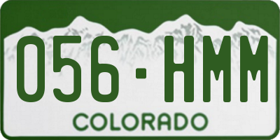 CO license plate 056HMM