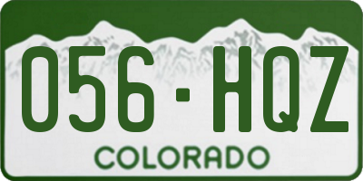 CO license plate 056HQZ