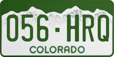 CO license plate 056HRQ