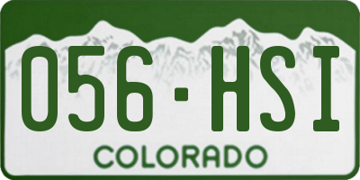 CO license plate 056HSI
