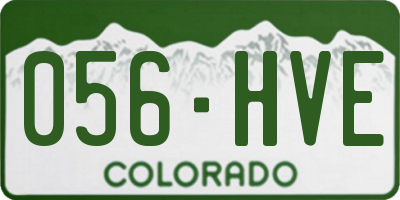 CO license plate 056HVE