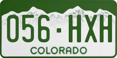 CO license plate 056HXH
