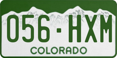 CO license plate 056HXM