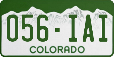 CO license plate 056IAI