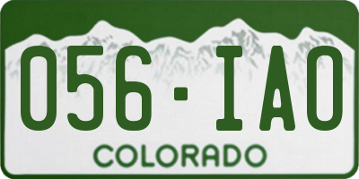 CO license plate 056IAO