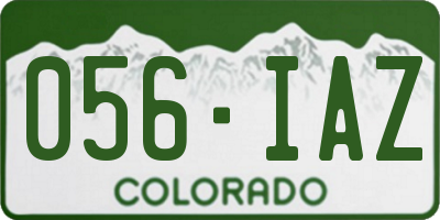 CO license plate 056IAZ