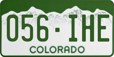 CO license plate 056IHE