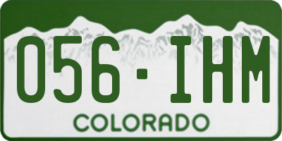 CO license plate 056IHM