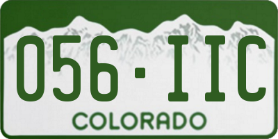 CO license plate 056IIC