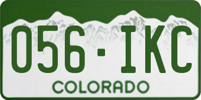 CO license plate 056IKC