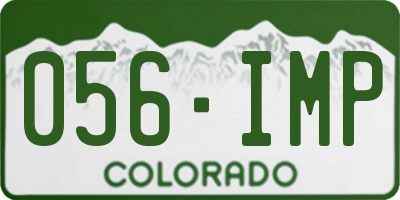 CO license plate 056IMP
