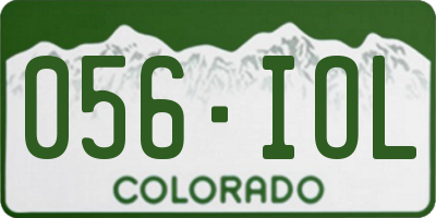 CO license plate 056IOL