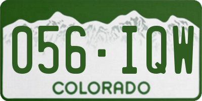 CO license plate 056IQW