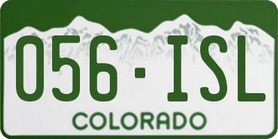 CO license plate 056ISL