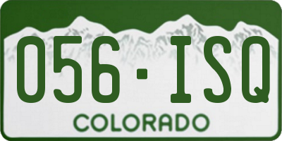 CO license plate 056ISQ