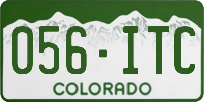CO license plate 056ITC