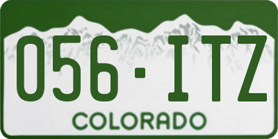 CO license plate 056ITZ