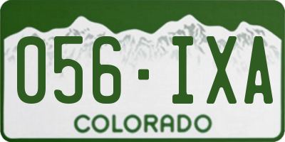 CO license plate 056IXA