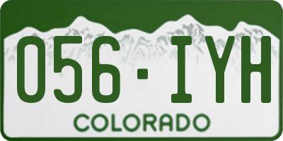 CO license plate 056IYH