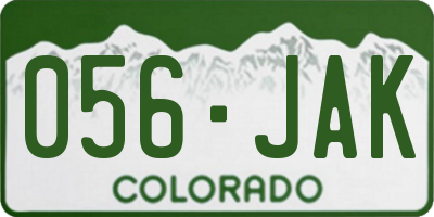 CO license plate 056JAK
