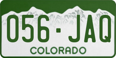 CO license plate 056JAQ