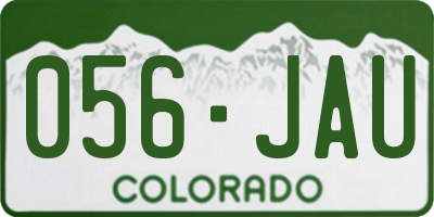 CO license plate 056JAU