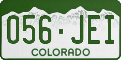 CO license plate 056JEI