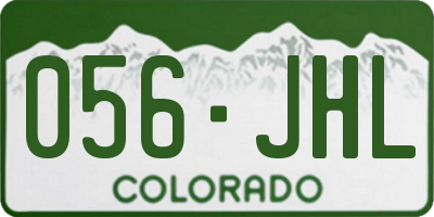 CO license plate 056JHL