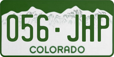 CO license plate 056JHP