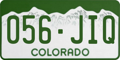 CO license plate 056JIQ