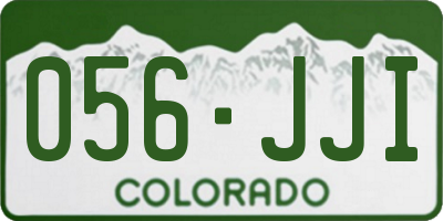 CO license plate 056JJI