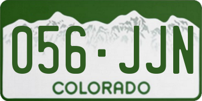 CO license plate 056JJN