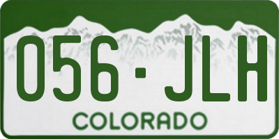 CO license plate 056JLH