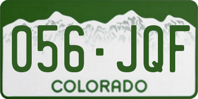 CO license plate 056JQF
