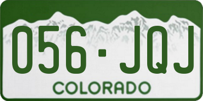 CO license plate 056JQJ