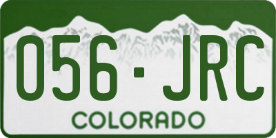 CO license plate 056JRC