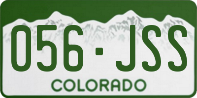 CO license plate 056JSS