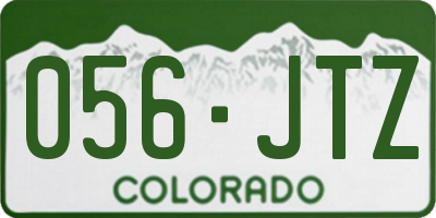 CO license plate 056JTZ