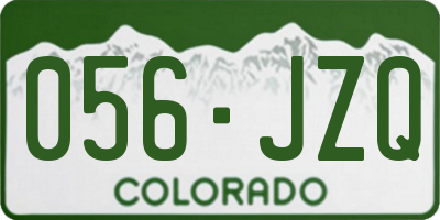 CO license plate 056JZQ