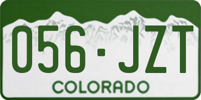 CO license plate 056JZT