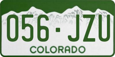 CO license plate 056JZU