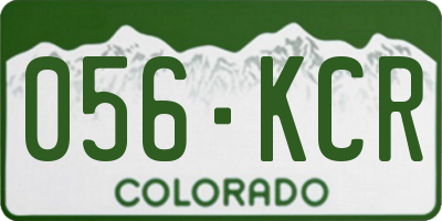 CO license plate 056KCR